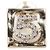 Chanel Conjunto de Broches Quadrados com Inicial em Cristal Banhado a Ouro Branco - vista 3