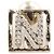 Chanel Conjunto de Broches Quadrados com Inicial em Cristal Banhado a Ouro Branco - vista 4