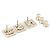 Chanel Conjunto de Broches Quadrados com Inicial em Cristal Banhado a Ouro Branco - vista 6