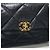 Chanel Bolsa com aba Large em pele de cabra Preto - vista 3