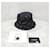 Chanel Cappello Bucket in Denim CC Multi Logo Nero  - vista 7