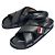 Thom Browne Calf Leather Enamel Cross Sandals Black
