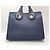 Burberry Borsa Tote Crest Grommet Blu - vista 2