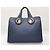 Burberry Borsa Tote Crest Grommet Blu - vista 4