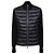 Moncler Gesteppter Wollcardigan mit Reißverschluss Schwarz - Ansicht 4