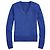 Ralph Lauren Bestickter Pima-Baumwollstrick mit V-Ausschnitt Blau
