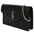 Saint Laurent Borsa a tracolla portafoglio con catena Cassandra Envelope Nero - vista 4