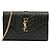 Saint Laurent Borsa a tracolla con catena Monogram Mix Matelassé Nero