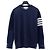 Thom Browne Milano-Stitch Pullover mit Rundhalsausschnitt aus Baumwolle in Navy Blau