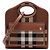 Burberry Mini Stricktasche mit Karomuster und Tasche Rot