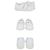 Valentino Sneakers Untitled Gold Stud da uomo (White) Bianco - vista 4