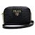 Prada Mini bolso bandolera Diagram de piel negra con logotipo Negro