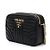 Prada Mini bolso bandolera Diagram de piel negra con logotipo Negro - vista 3