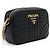 Prada Mini bolso bandolera Diagram de piel negra con logotipo Negro - vista 4