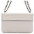 Prada Borsa a tracolla e crossbody in vitello Saffiano morbido bianco con logo argento e catena - vista 4