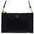 Prada Borsa a tracolla pouch Logo in Saffiano Nero - vista 2