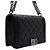 Chanel Bolsa de ombro e transversal com aba e corrente prateada Preto - vista 3