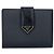 Prada Saffiano-Ledergeldbörse Schwarz