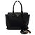 Prada Mala Tote e Mala de Ombro com Alça de Mão em Saffiano Preto e Logótipo Dourado