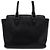 Prada Mala Tote e Mala de Ombro com Alça de Mão em Saffiano Preto e Logótipo Dourado - vista 4