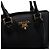 Prada Mala Tote e Mala de Ombro com Alça de Mão em Saffiano Preto e Logótipo Dourado - vista 9