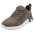 Hermès Sneakers Bouncing in pelle e camoscio Marrone  - vista 2