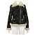 Burberry Giacca da donna in cotone camo, pelle e shearling