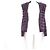 Balmain Giacca da donna in viscosa a righe con patch sulle spalle e bottoni