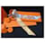 Twilly in seta Hermès Arancione - vista 3