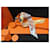 Twilly in seta Hermès Arancione - vista 4