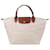 Longchamp Borsa Le Pliage Original Top Handle Bianco  - vista 3