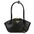 Prada Kleine Lederhandtasche stamp: MVM Schwarz