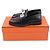 Mocassini Hermès in pelle nera Nero - vista 12