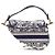 Borsa Saddle Christian Dior ricamata Toile de Jouy Blu - vista 3
