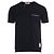 Thom Browne Three Stripes Kurzarm-T-Shirt mit Tasche in Navy - Ansicht 2