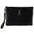 Saint Laurent Clutch Monogram Matelassé Gold New Medium Nero