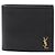 Saint Laurent Gold Logo Bi-fold Wallet Black