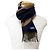Hermès Stola in cashmere Hermes Grand Mall Marrone Blu navy - vista 3