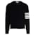 Thom Browne Strickpullover aus Baumwolle in Milano-Stich Blau