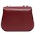 Chanel Borsa a tracolla in pelle bordeaux con patta e catena - vista 3