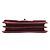 Chanel Borsa a tracolla in pelle bordeaux con patta e catena - vista 4