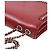 Chanel Borsa a tracolla in pelle bordeaux con patta e catena - vista 8