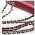 Chanel Borsa a tracolla in pelle bordeaux con patta e catena - vista 9
