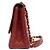 Chanel Bolsa de ombro de pele de cordeiro acolchoada com aba e corrente vermelha Vermelho - vista 2