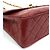 Chanel Bolsa de ombro de pele de cordeiro acolchoada com aba e corrente vermelha Vermelho - vista 5