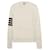 Thom Browne Wollpullover Bar Pointelle Weiß  - Ansicht 2