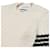 Thom Browne Wollpullover Bar Pointelle Weiß  - Ansicht 3