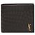 Saint Laurent Gold Logo Bi-Fold Wallet Black