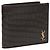 Saint Laurent Gold Logo Bi-Fold Wallet Black - view 3