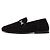 Hermès Mocassini Slip-On Giovanni in camoscio con logo argento Nero